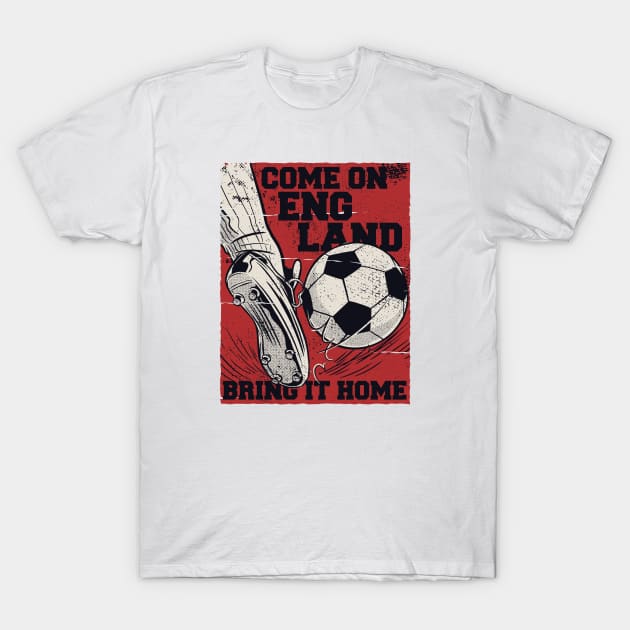 Come On England Bring It Home // English Football T-Shirt by SLAG_Creative